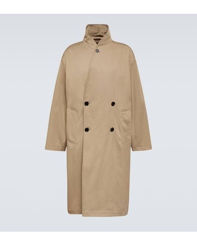 Lemaire Cotton Gabardine Trench Coat - Natural