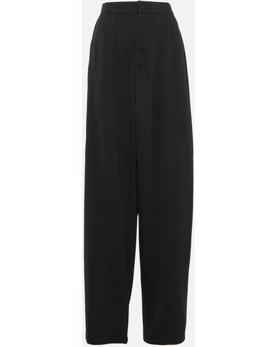 Stella McCartney High-rise Tapered Wool Pants - Black