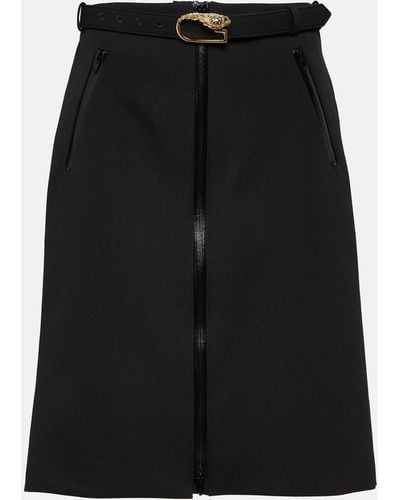 Gucci Wool Miniskirt - Black
