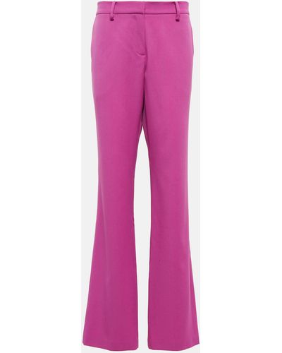 Magda Butrym Low-rise Straight Wool Pants - Pink