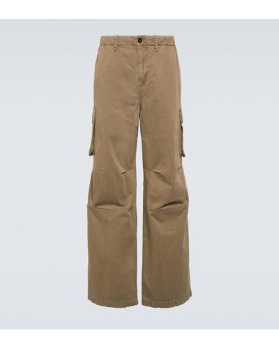 Our Legacy Mount Herringbone Cotton Cargo Pants - Natural