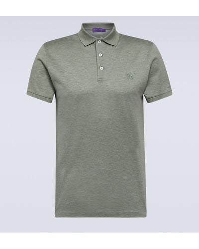 Ralph Lauren Purple Label Cotton Pique Polo Shirt - Green