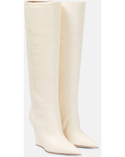 Paris Texas Wanda Leather Knee-high Boots - White