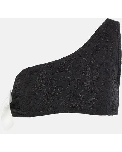 Giambattista Valli One-shoulder Bikini Top - Black