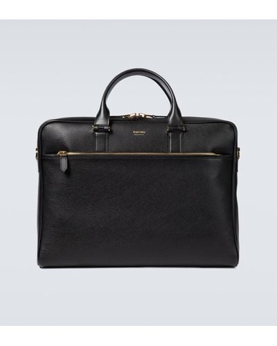 Tom Ford Grained Leather Briefcase - Black