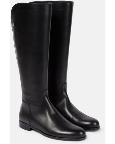 Loro Piana Welly Leather Boots - Black
