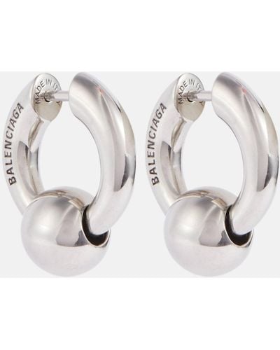 Balenciaga Sharp Ball Earrings - Metallic
