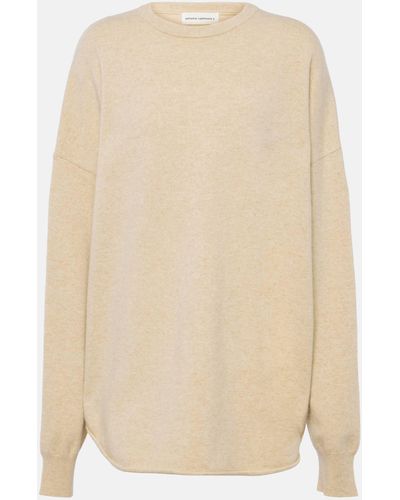 Extreme Cashmere N°53 Crew Hop Cashmere-blend Sweater - Natural