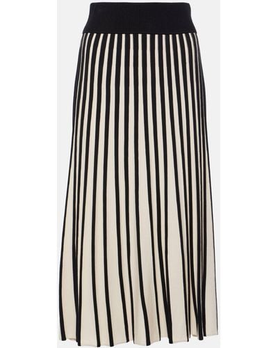 JOSEPH Stripes Midi Skirt - Black