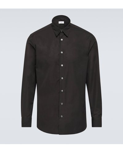 Lardini Cotton Poplin Shirt - Black