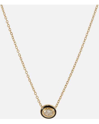 Melissa Kaye Lenox Reign 18kt Gold Necklace With Diamond - Metallic