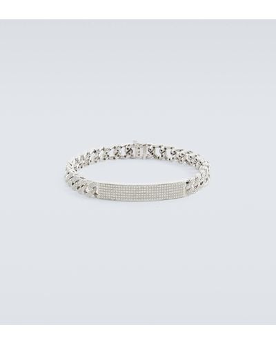 SHAY 18kt White Gold Curb Chain Bracelet With Diamonds