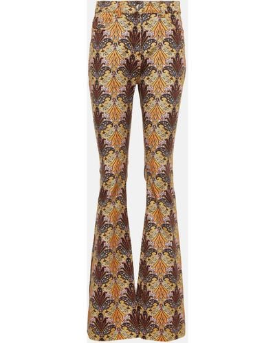 Etro Paisley High-rise Flared Jeans - Natural