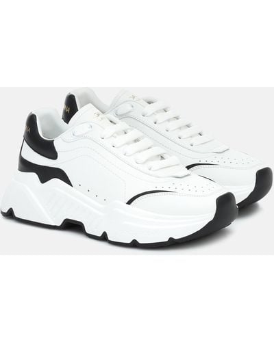 Dolce & Gabbana Daymaster Leather Sneakers - White
