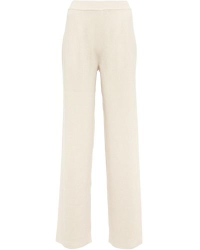 Loro Piana Malaga Cashmere And Silk Wide-leg Pants - Multicolour