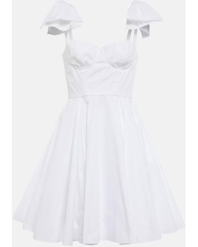Giambattista Valli Bow-tie Cotton Minidress - White