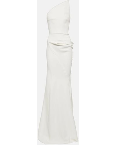 Maticevski Dare Off-shoulder Crepe Gown - White