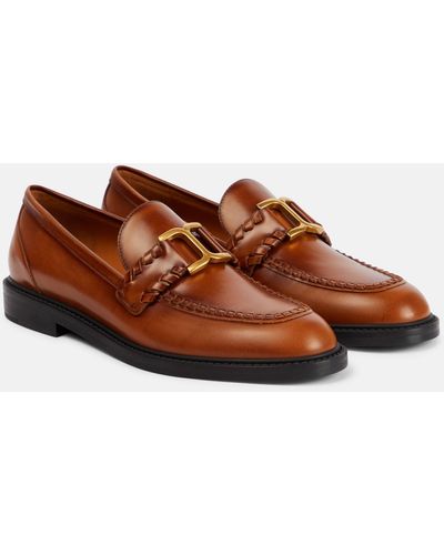Chloé Marcie Leather Loafers - Brown