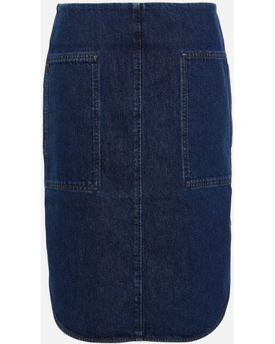 Totême Denim Midi Skirt - Blue
