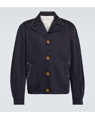 Wales Bonner Studded Cotton Jacket - Blue