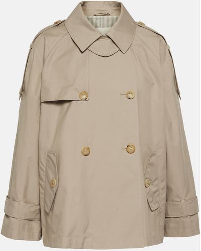 Max Mara The Cube Dtrench Twill Trench Coat - Natural