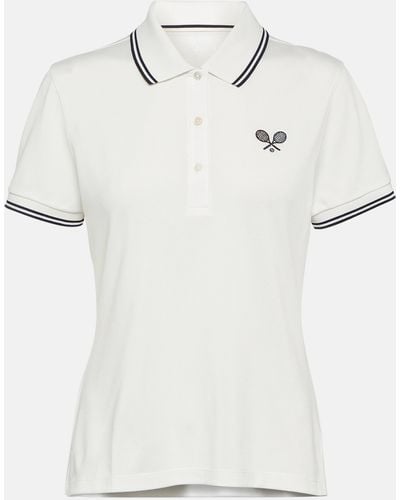 Tory Sport Pique Polo T-shirt - White