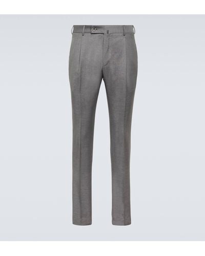 Incotex Virgin Wool Slim Pants - Grey