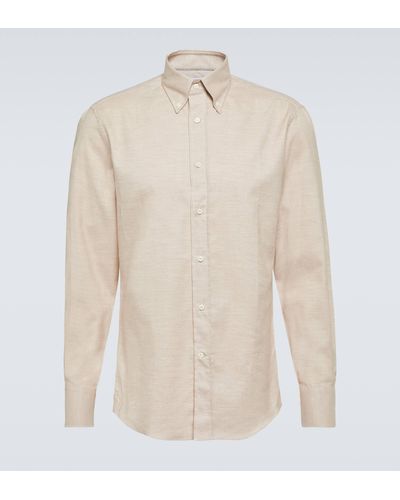Brunello Cucinelli Cotton Flannel Shirt - White
