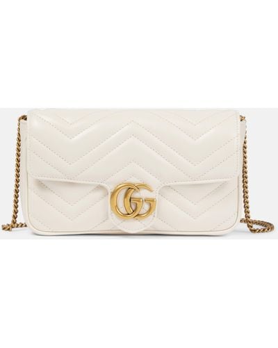 Gucci GG Marmont Leather Wallet On Chain - Natural