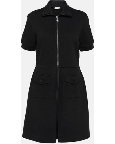 Moncler Cotton-blend Minidress - Black