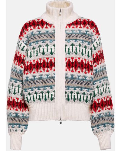 Loro Piana Cashmere Zip-up Sweater - Red