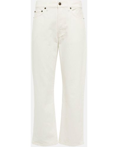 The Row Lesley Mid-rise Straight Jeans - White