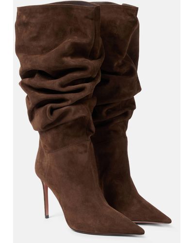 AMINA MUADDI Jahleel 95 Suede Ankle Boots - Brown