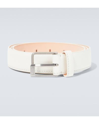 Maison Margiela Leather Belt - White
