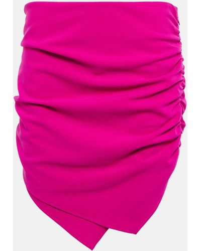The Attico Hatty Ruched Miniskirt - Pink