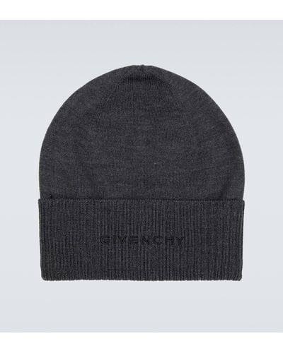 Givenchy Embroidered Wool Beanie - Grey