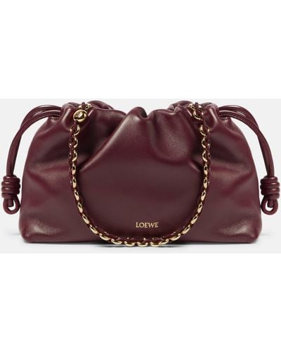 Loewe Flamenco Leather Shoulder Bag - Brown