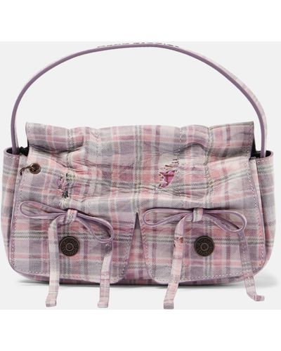 Acne Studios Atroska Tea Towel Micro Leather Shoulder Bag - Pink