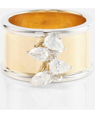 Rainbow K Erin 18kt Gold And White Gold Ring With Diamonds - Metallic