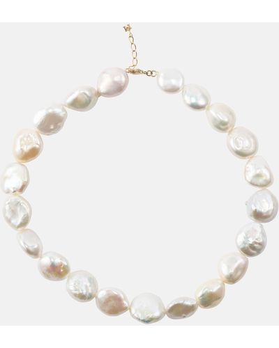 Mateo 14kt Gold Necklace With Pearls - Natural