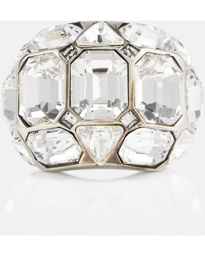 Alexander McQueen Ring Cosmic mit Kristallen - Mettallic