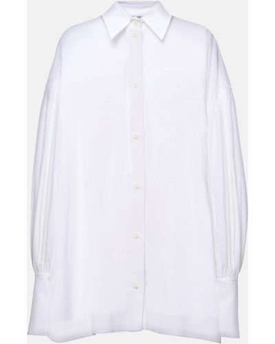 The Attico Oversized Balloon-sleeve Cotton Shirt - White