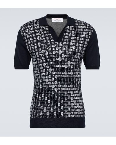 Orlebar Brown 007 Horton Silk And Cotton Polo Sweater - Black