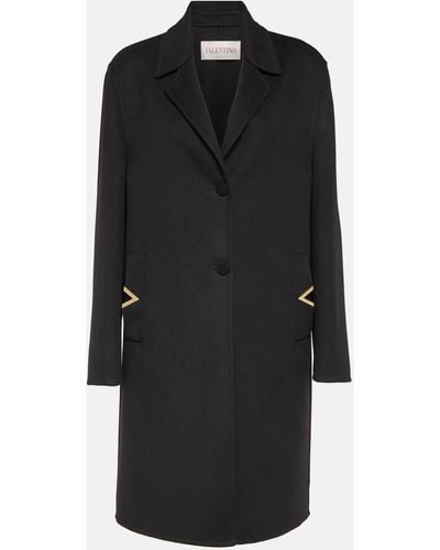 Valentino Wool And Cashmere Coat - Black