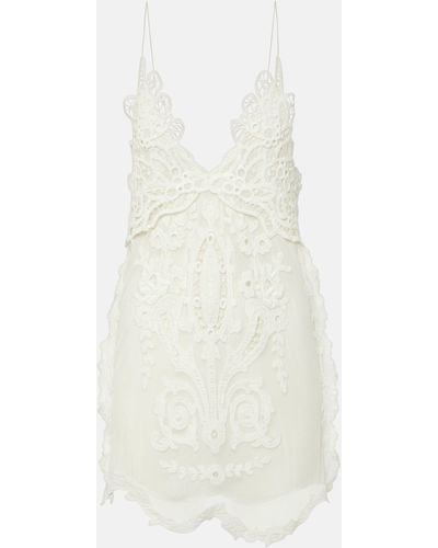 Isabel Marant Virginia Lace-trimmed Minidress - White