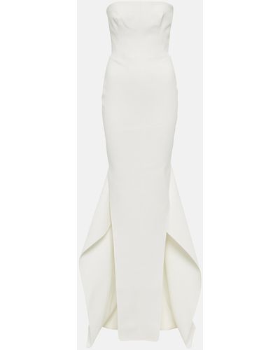 Maticevski Notorious Strapless Crepe Gown - White