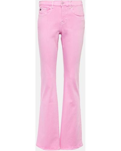 AG Jeans Sophie Cotton-blend Bootcut Pants - Pink