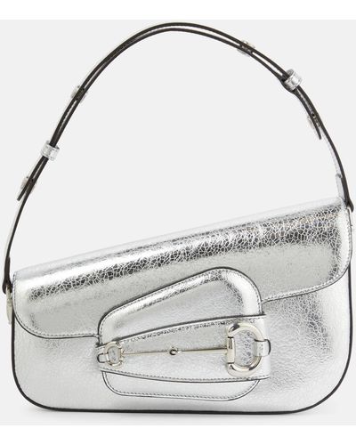 Gucci Horsebit 1955 Metallic Leather Shoulder Bag