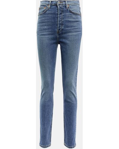 RE/DONE '90s Ultra-high-rise Skinny Jeans - Blue