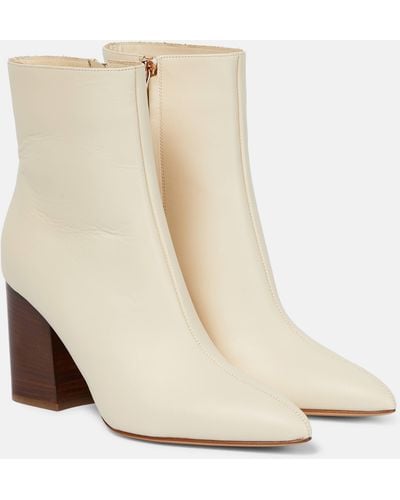 Gabriela Hearst Rio Leather Ankle Boots - Natural